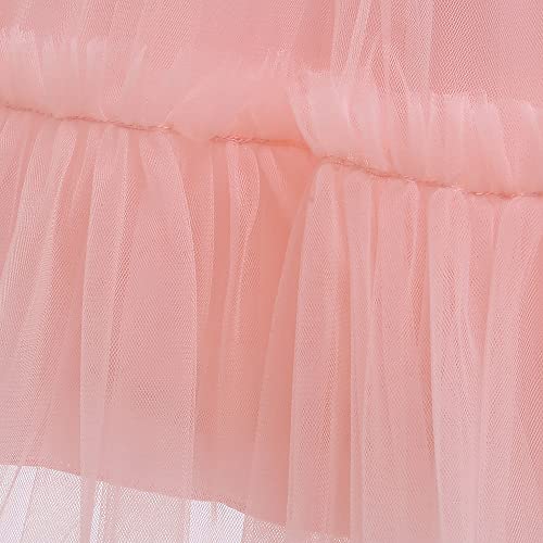 Formal Prom Pageant Wedding Christmas Girls Dresses A-Line Knee Length Tutu Ruffle Dress Princess Party Infant Baby Lace Dress 6M 12M Pink 80 #TOP6