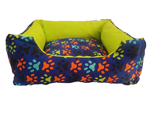 Cama Caminha Pet Média Lavável C/Zíper 60 x 50 cm M Cachorro/Gato (Patinhas Azul)