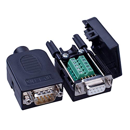 ANMBEST 10PCS DB9 Male Breakout Connector,DB9 Solderless RS232 D-SUB Serial to 9-pin Port Terminal Adapter Connector Breakout Board with Case Long Bolts Tail Pipe by ANMBEST - Image 5
