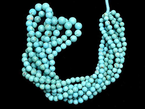 Turquoise d'Arizona véritables perles rondes AAA pour éviter les imitations en bijouterie