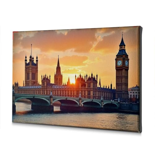 Toile salle de bain Londres et Big Ben pour une déco zen de douche