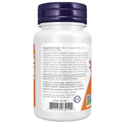 Image of Now Foods CoQ10 100 Mg Cardiovascular Health Capsules - 30 Veg Capsules