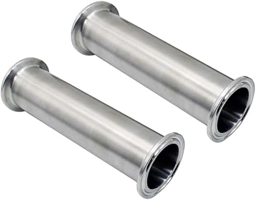 Miniatura 5 de Tubo de carrete sanitario Tri Clamp Tube 2 pulgadas de longitud con 1.5 pulgadas Tri Clamp 1.988 in Férula Brida 304 Tubo redondo sin costura de