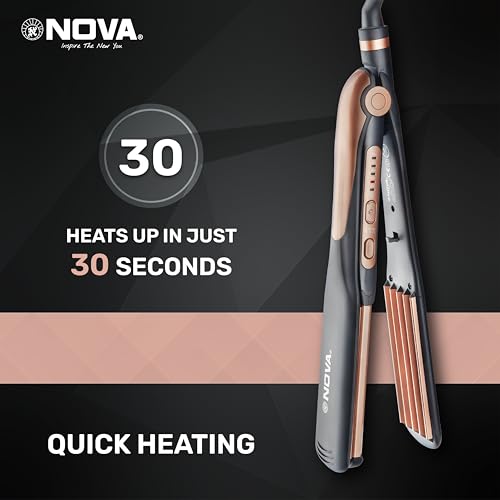 Image of NOVA 2 in 1 NHS 885 /05 Hair Straightener (Black, Gold)