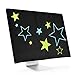 Produktbild kwmobile Schutzhülle kompatibel mit 20-22" Monitor - Hülle PC Bildschirm - Computer Cover Case Sternenmix Hellgrün Blau Schwarz