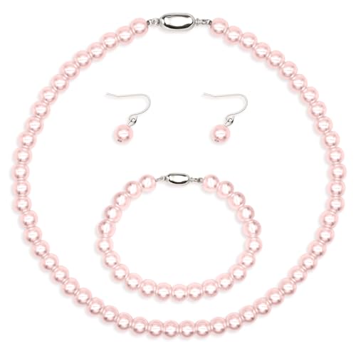 【Materiale di Alta Qualità】Realizzato con perle finte lucide e lisce e acciaio inossidabile stabile che non si rompe o sbiadisce facilmente ed è leggero. È delicato sulla pelle e comodo da indossare e gli orecchini possono essere indossati a lungo e facili da indossare e togliere.