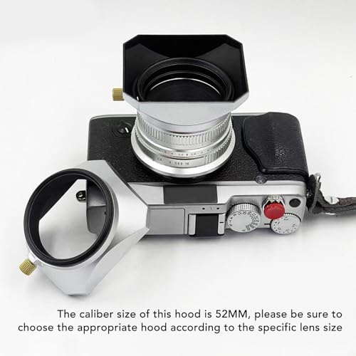 Capuchón para lente de 52 mm, capuchón retro plateado para lentes, accesorios para cámaras miniatura 5