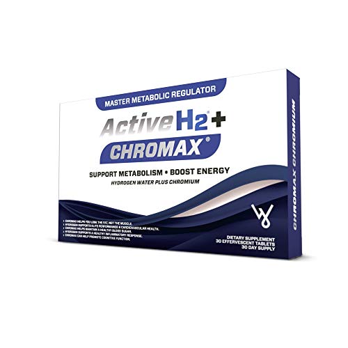 Active H2+ Chromax - Hydrogen Water Tablets Plus Chromium - Balance Your Metabolism and Activate Your Fitness with Dual Benefits of Molecular Hydrogen and Chromium (30 Tablets)