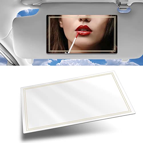 Car sun visor vanity mirror, high-definition stainless steel, universal fit for car sun visors, trucks, SUVs, bathrooms, dashboards, windows, seat backs(4.3 x 2.3Inch)
