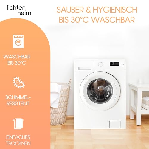 LICHTENHEIM Duschmatte rutschfest Sensitiv 100x40 cm - INKL 2 Haken - Badewannenmatte rutschfest - Antirutschmatte Badewanne BPA frei - Badematte schimmelresistent & waschbar (Anthrazit)