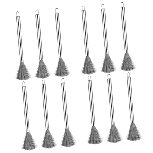 BESPORTBLE 4sets Stainless Steel Pan Brush Wok Sink Dishwashing Brush Pot Scrubber Kitchen Items Pots Scrubber Kitchen Supply Stainless Steel Cleaning Brush Cookware Washing Brush 3pcs*4