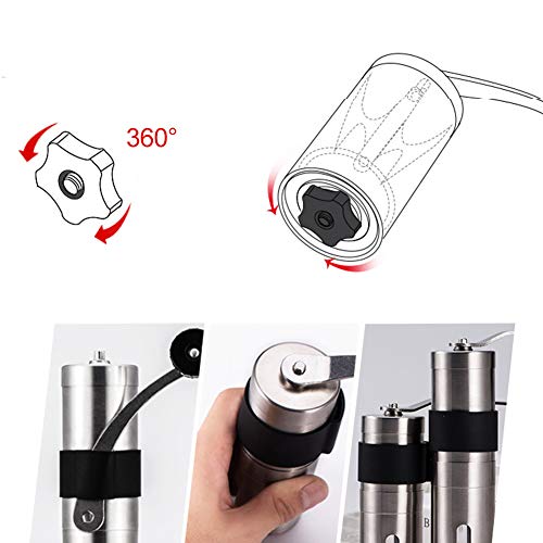 Manual Coffee Grinder, Home Appliances Manual Durable Household Bean Grinder Hand Stainless Steel Hand Coffee Bean Grinder for Drip Coffee, Espresso, French Press