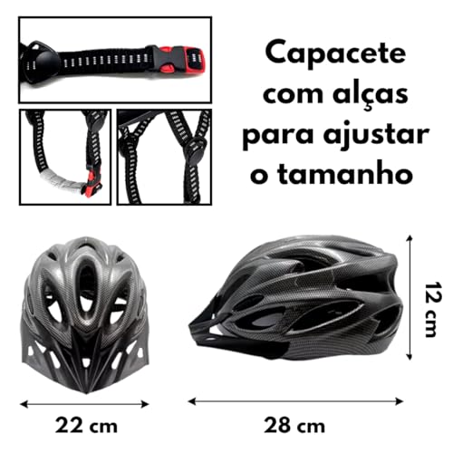 Capacete Para Bicicleta Ciclismo Bike Anti Choque Com Luz LED Traseira Para Segurança Anti Impacto A