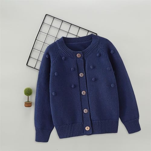 Toddler Baby Girl Knit Sweater Coat Long Sleeve Button Up Cardigan Cable-Knit Knitwear Jacket Fall Winter Clothes3