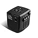 Travel Adapter and Converter, 220v to 110v Converter,2400W Power Converter Adapter Combo for Hair Dryer Steam Iron Laptop Phone, US to UK Europe AU Over 200 Countries,A Must for International Travel