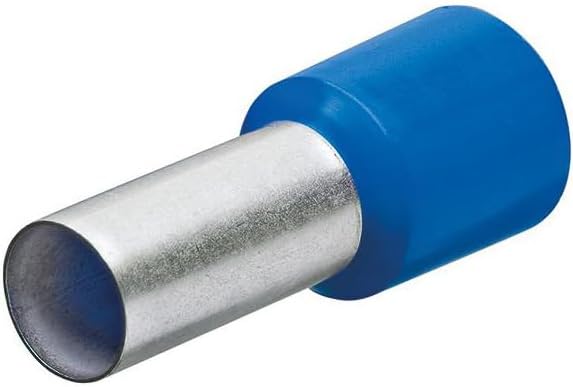 97 99 338 End Sleeves/Ferrules with Collar 24mm for 16mm 100 Pcs. in Blue