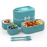 Ligero & Portátil: el tamaño de la lonchera bento: 6.69X5.12X3.94 pulgadas, peso: 400 g, compacto y práctico. También está equipado con un asa portátil adecuada para la mano de los niños, incluso si la mano es muy conveniente. Lista de paquetes: 1X fiambrera (0,5L), 2X compartimentos separados (180 ml / piezas), 1X cuchara, 1X tenedor, 1X tenedor para frutas. Si hay algún problema después de la compra, no dude en contactarnos. Haremos todo lo posible para resolver sus problemas.