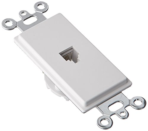 On-Q 26Te14W Telephone 1Outlet 4Wire W, 2 Line, White #TOP12