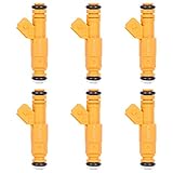 KFKGF 6PCS Fuel Injector Kit - 4 Holes for Volvo 850, 960, S70, S90, V70, V90 - Metal & Composite Plastic Body - 280155746
