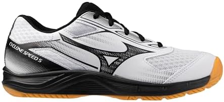 Mizuno Tênis de vôlei feminino Cyclone Speed 5, Branco/preto, 35