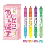EpenGo ​​Pastel Highlighters and Highlighter Set for School - 8 Assorted Colors, Dual Tip 4-Pack with No-Bleed Quick Dry Ink, Chisel & Bullet Tips​ (Dopamine)