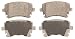Wagner ThermoQuiet MX1018 Semi-Metallic Disc Pad Set, Rear