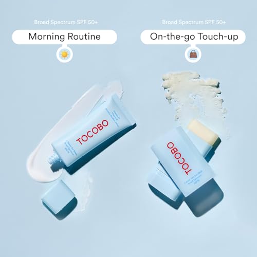 Image of TOCOBO Korean Suncare Dual UV Set (Cotton Airy Sunstick+Bio Watery Suncream Pack) (Sunstick & Sunscreen, 1.35 Fl Oz (Pack of 1), Dual UV (sunstick & sunscreen))