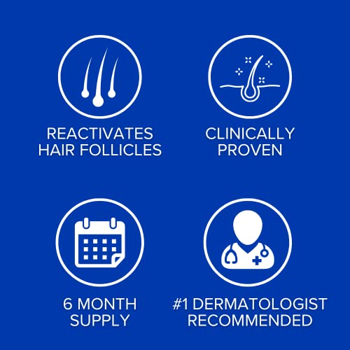 Regoxidine Men's 5% Minoxidil Foam (6-Month Supply) - Minoxidil For Men Helps Restore Vertex Hair Loss & Thinning Hair - Extra Strength Foam Supports Hair Regrowth In Unscented Topical Aerosol Treatment #TOP3
