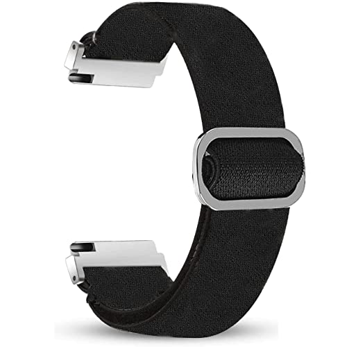 Bracelet montre élastique 22mm noir en nylon pour le sport au quotidien
