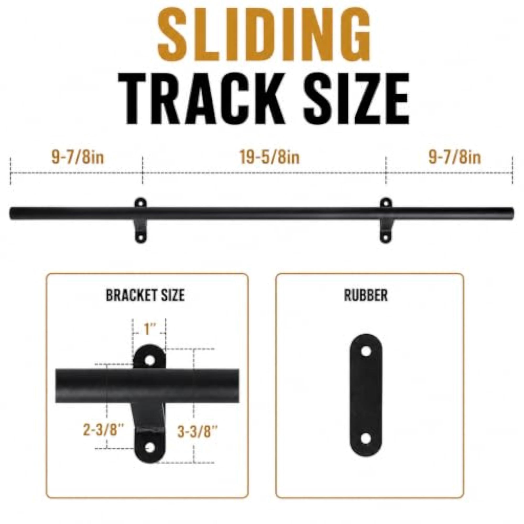 Rustic Sliding Library Ladder Full Set Track Kit