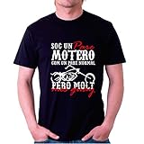 aditivos para la motor  Custom Vinyl Samarreta Moto soc un Pare Motero, comun Pare Normal (Negro, L)