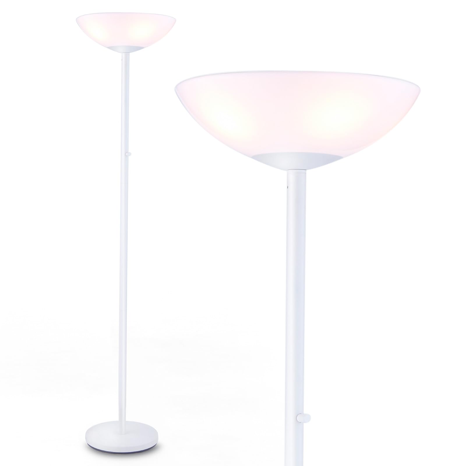 Modern Floor Superlamp 10000 Lumen - LED 75W Dimmable 5 Changing Color 85 CRI All Around Light Tall
