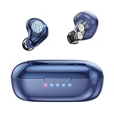 【Akkulaufzeit】: Das Headset bietet eine Musikwiedergabezeit von 4 Stunden und eine Gesprächszeit von 2.5 Stunden. Die 300 mAh Ladekoffer bietet eine Gesamtwiedergabezeit von bis zu 18 Stunden. Mit dem mitgelieferten type c kabel können sie schnell aufladen, ohne sich Gedanken über den Akku machen zu müssen.