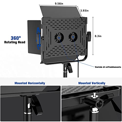 Rgb Photography Video Lighting Kit, 2 Pack Bi-Color Energy-Saving Led Video Studio Lights With 2300K~8500K Dimmable Cri 97+ For Filming Camera Photo Recording Stage Shooting Streaming Youtube Tiktok #TOP4