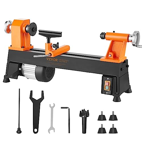 Comparison: Home Depot Lathe 4 VEVOR Benchtop Wood Lathe, 10 in x 18 in, 0.5 HP 370W Power Wood Turning Lathe Machine, 5 Variable Speeds 780/1320/1920/2640/3840 RPM with Rod Injection Wrenches Faceplate Foot Pads, for Woodworking