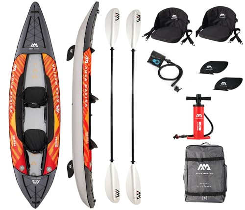 Campsup Aqua Marina Kayak Inflatable | Inflatable 2 Person Kayak MEMBA 390 cm + Star 6 | Technology: Drop Stitch Campsup Aqua Marina Kayak Inflatable | Inflatable 2 Person Kayak MEMBA 390 cm + Star 6 | Technology: Drop Stitch