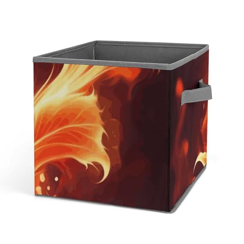 Bacs de rangement pliables fleurs de feu pour optimiser vos placards de chambre - 2