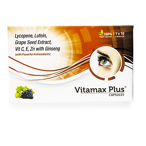 Vitamax Plus | 100% Vegan Capsules 1000mcg Lutein, 4000 mcg Lycopene, 5000 mcg Grape Seed Extract and Powerful Antioxidants