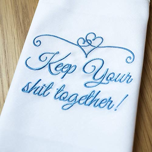Say Ho Um Fun Wedding Handkerchiefs | Set Of 6 | Keep Your Sht Together Blue #TOP2