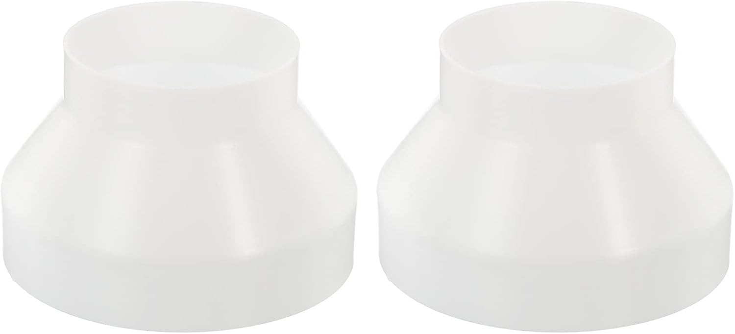 PATIKIL 4" to 3" Duct Reducer, 2 Pack ABS Ducting Airflow Tube Increaser Adapter Pipe Fitting for HVAC Heating Cooling Air Ventilation Systems
