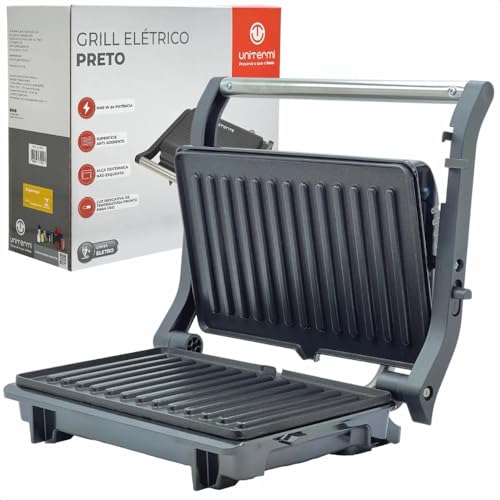 Grill Sanduicheira 1000W Antiaderente Potente Preto (127v)