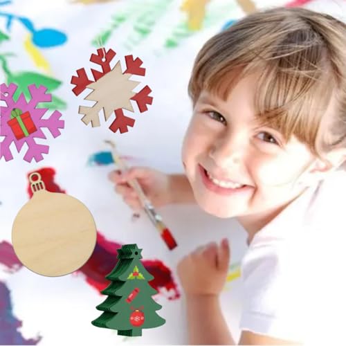 JYZPJ 30PCS Christmas Wood Ornaments Wooden Christmas Decorations (Type A) — photo 2