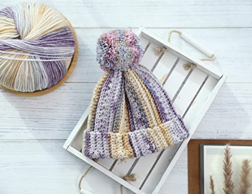 Shike Cloud-Cluster Multicolor Rainbow Yarn For Knitting&Crocheting.soft Wool Acrylic Cotton Blended Yarn.gradient Space-Dyed Air Yarn (Yt10) #TOP2