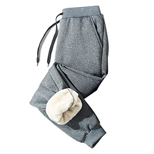 Bas de jogging d'hiver pour hommes doublé polaire chaud à poches