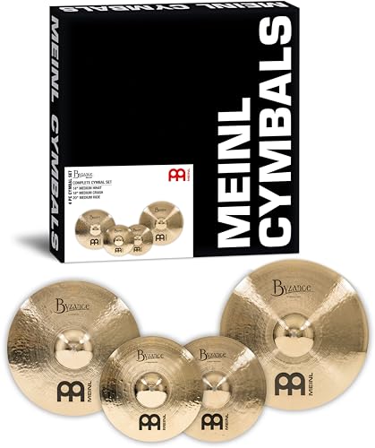 Meinl Cymbals Byzance Brilliant Complete Set — Made in Turkey — Hand Hammered B20 Bronze (BB-CS1)