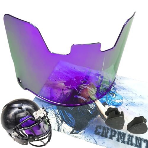 CNPMANT No Fog Football Visor, Youth and Adult Football Helmet Viosor. Facial Protection Visor for Football Helmet Accessories, Shock Resistance, Scratch Resistant, UV Block, Reduces Glare,OK Clarity
