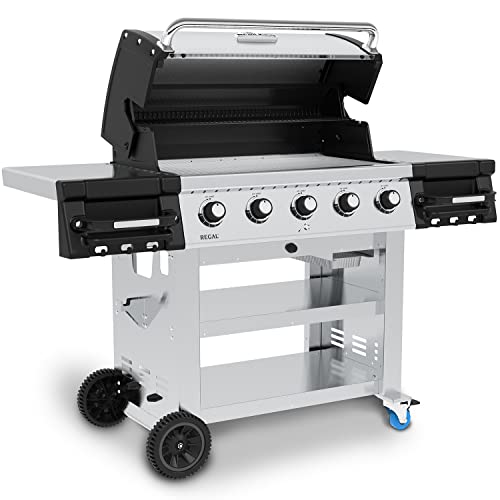 Broil King 886114 Regal S 520 Commercial Propane Gas Grill, 5-Burner, Stainless Steel #TOP1