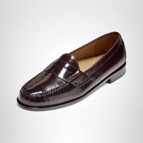 Cole Haan Cole Haan mens Pinch Penny loafers shoes, Burgundy, 9.5 Wide US