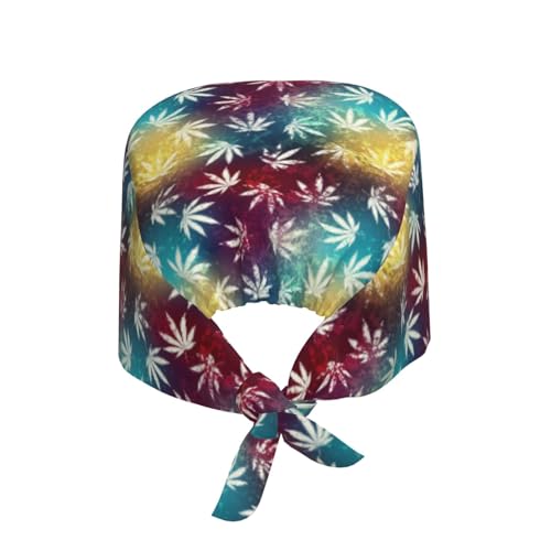 Image of Working Cap Scrub Cap with Sweatband Adjustable Unisex Women Tie Back Hat Nurse Surgical Caps