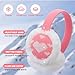 BAOPLAYKIDS Kids Knit Earmuffs Winter Outdoor Ear Muffs Plush Ear Warmers for Boys Girls 4-16 Years White Pink